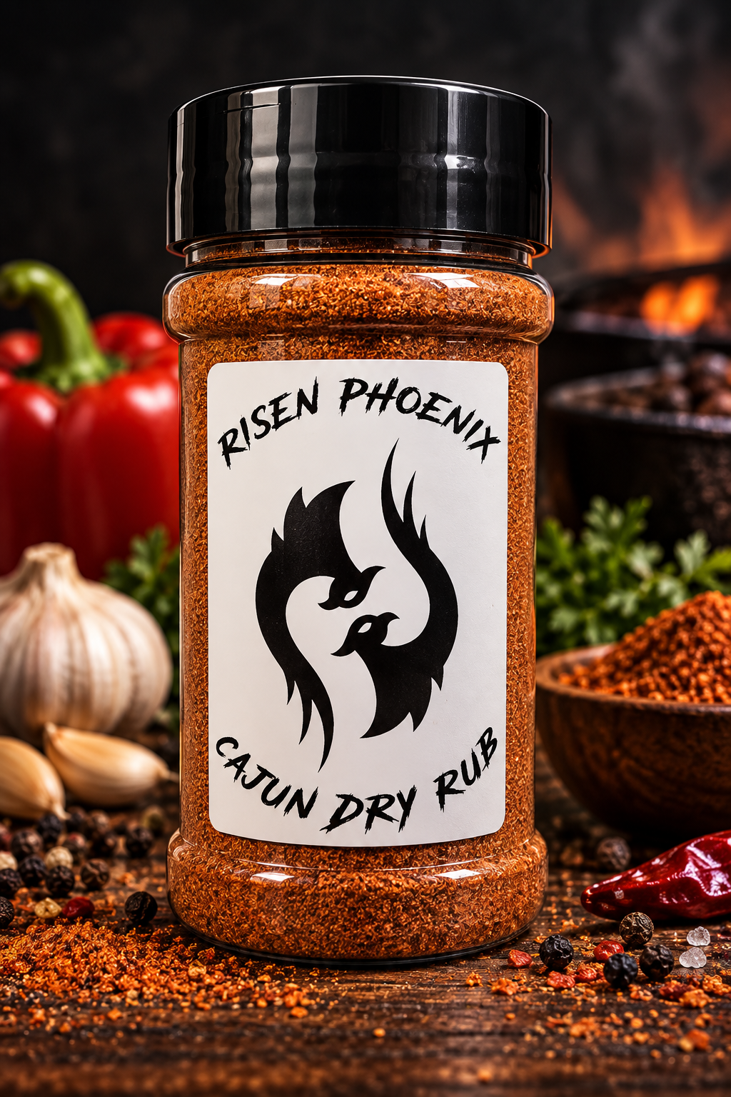 Risen Phoenix Cajun Seasoning bottle